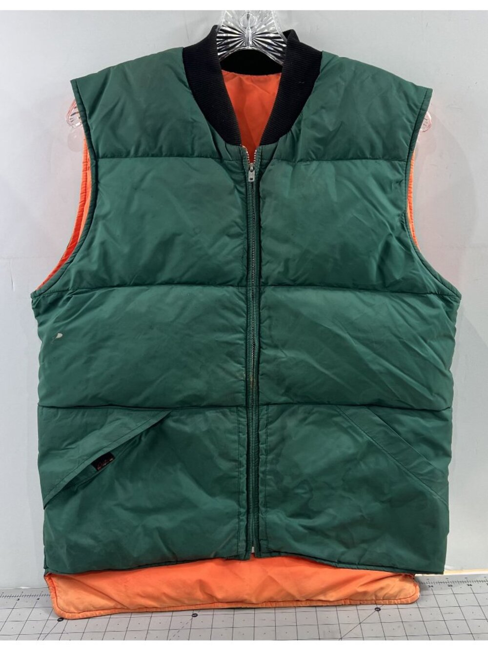 Vintage Browning Sportsman’s Puffer Vest Green & Orange Goose Down Size M